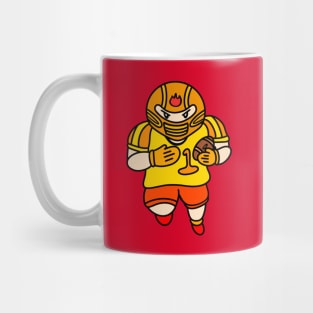 Cartoon American football boy Mug